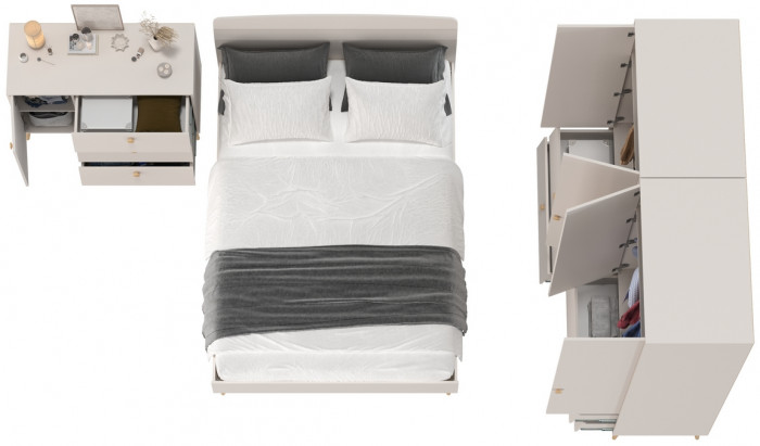 Афина Спальня 18-1400, кашемир серый