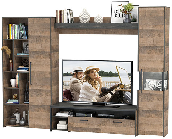 Трувор Гостиная 019, дуб гранж песочный/интра