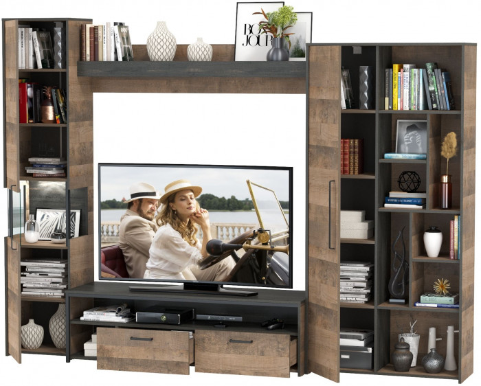 Трувор Гостиная 019, дуб гранж песочный/интра