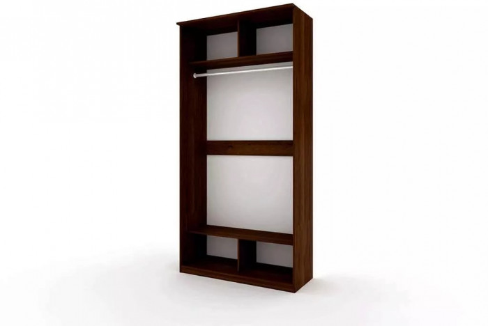 Шкаф купе Модерн 1190х600 2-х дверный зеркальный с пескоструем №3 венге