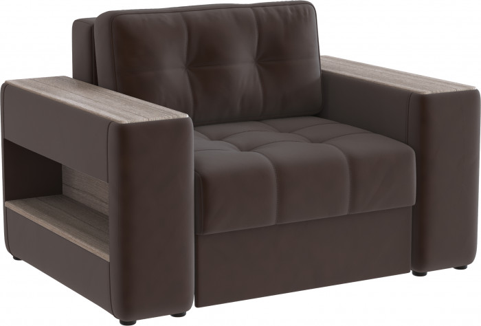 Кресло-кровать "Доро", Коричневый/МДФ сандал белый