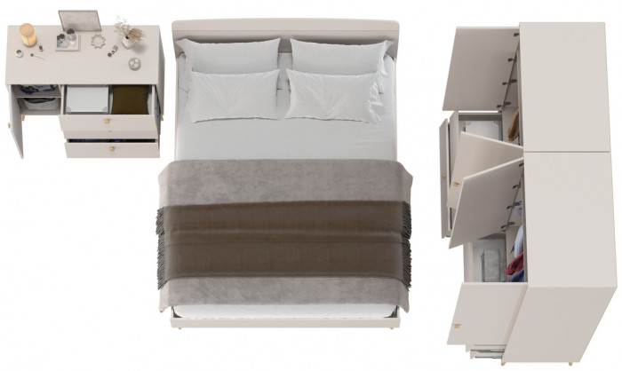 Афина Спальня 18-1600, кашемир серый