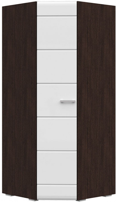 Вегас Шкаф угловой одностворчатый 850*2000*850 венге/белый глянец