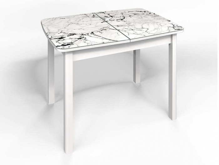 Стол СМ-1 Флорида опора массив прямая белый