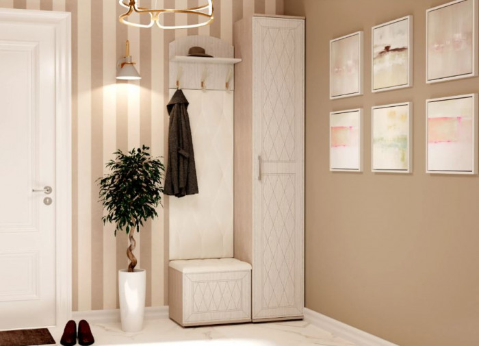 Прихожая "Британика" композиция 1 Дуб атланта/Дуб брашированный.