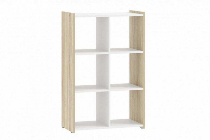 Стеллаж Симпл НМ 013.91 дуб сонома/белый