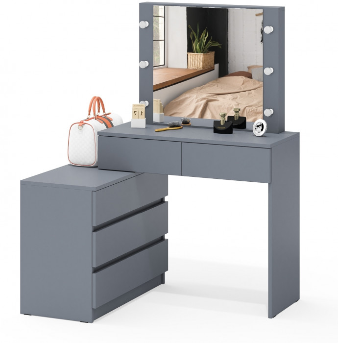 Стол косметический с подсветкой 110, графит