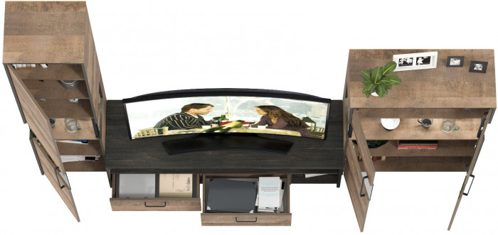 Трувор Гостиная 026, дуб гранж песочный/интра