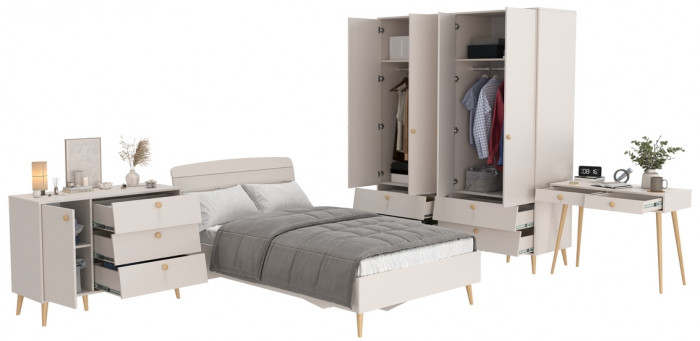 Афина Спальня 19-1200, кашемир серый