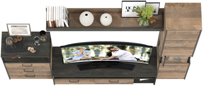 Трувор Гостиная 023, дуб гранж песочный/интра