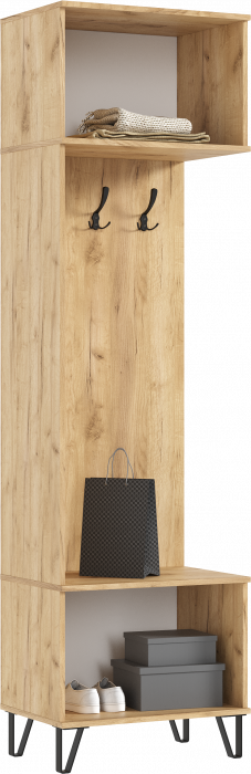 Флэш Прихожая, вариант №1, Браш мени грин/Дуб крафт