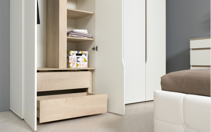 Муссон Спальня № 15, белый/дуб эндгрейн элегантный