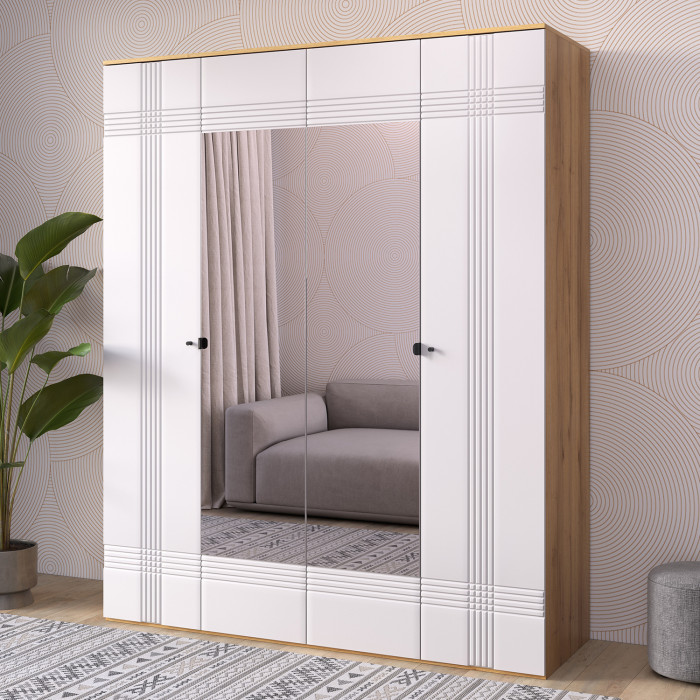 Шкаф распашной четырехдверный Вега Саксония