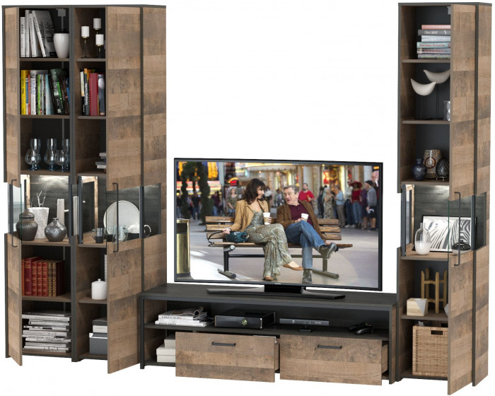 Трувор Гостиная 032, дуб гранж песочный/интра