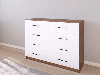 Комод 04/16 120х40х90 Морское Дерево Винтаж/Белый