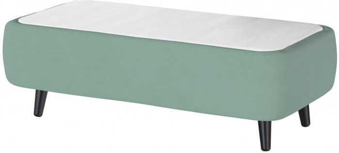 Стол журнальный Пай мятный/мдф холст белый