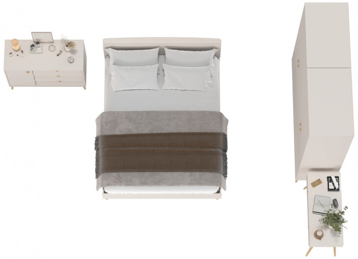 Афина Спальня 19-1600, кашемир серый