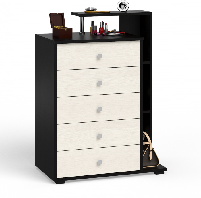 Камелия спальня № 4 Кровать 1800 + Две тумбы + Комод + Шкаф 4-х створчатый, венге/дуб лоредо