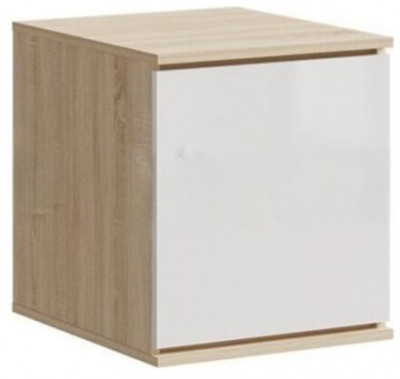 Челси Антресоль к пеналу (400), Сонома/Белый глянец холодный