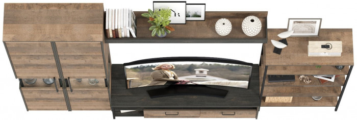 Трувор Гостиная 027, дуб гранж песочный/интра