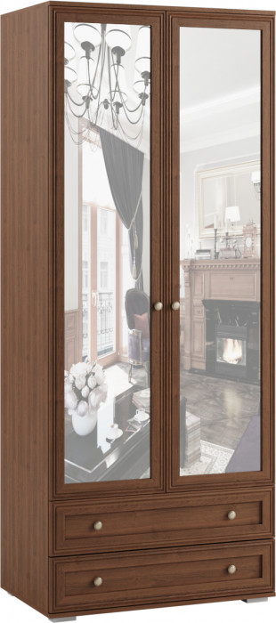 Ричард Шкаф 2-х ств. с зеркалом РШ-24, Орех донской
