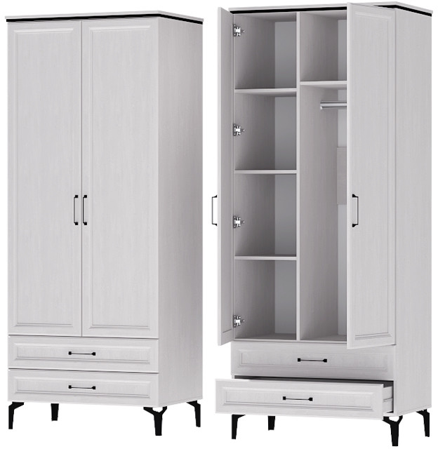 Шарм Шкаф Шк-2 Ясень Анкор Светлый/Рамка