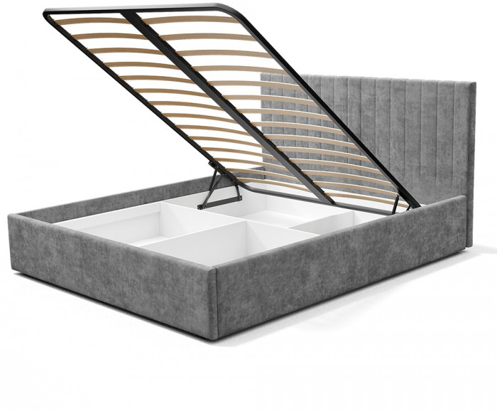 Кровать с подъемным механизмом Хлоя 1,6м, Хром