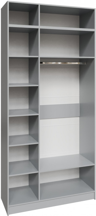 Шкаф 1,2 с антресолью Мадрид, Камень серый