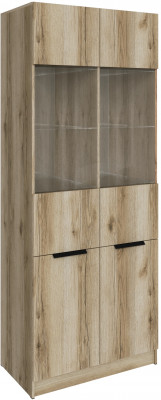 Шкаф Мадрид (0,9) с 2 витринами, Дуб делано