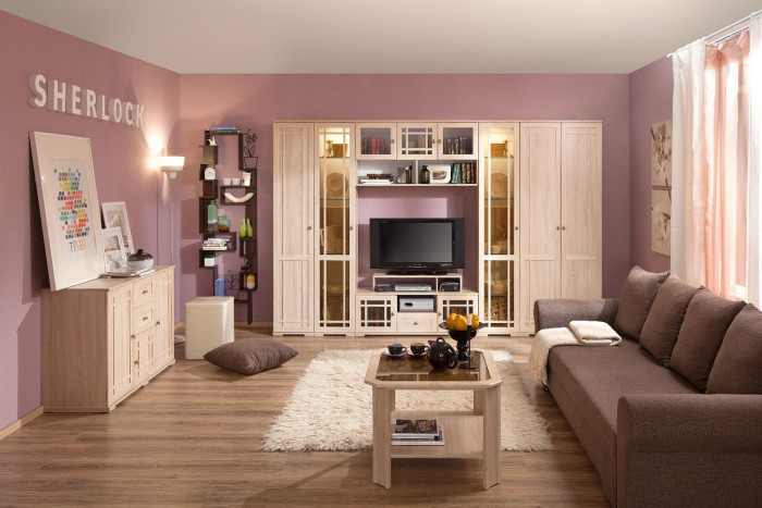 Гостиная Шерлоск. Комплект 1, дуб сонома