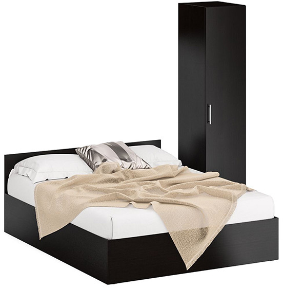 Кровать 1600 + Пенал Стандарт, венге