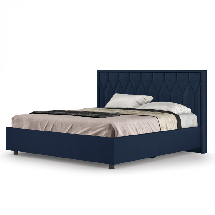 Кровать-10М с подъёмным основанием 1800 темно-синяя