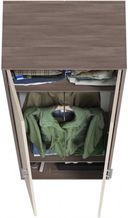 Прихожая 2-3430бод.тем/св Домино - Шкаф для одежды, бодега тёмный/бодега светлый