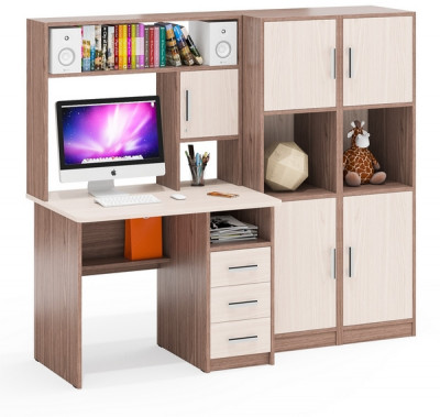 С-МД-СК9 Компоновка № 02, ясень шимо светлый/ясень шимо тёмный