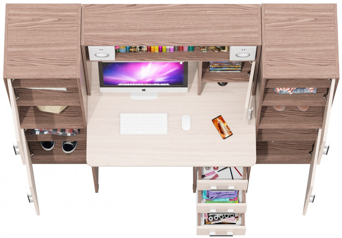 С-МД-СК9 Компоновка № 02, ясень шимо светлый/ясень шимо тёмный