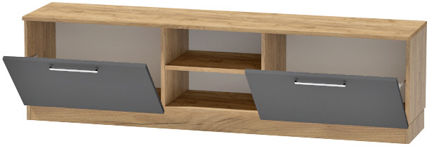 Тумба для ТВ-техники напольная "Иннэс-7", Крафт золотой/Графит