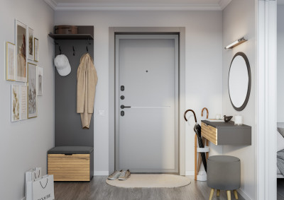 Модульная Прихожая Ома, набор №1, Графит/Дуб Тортуга, Simple 27