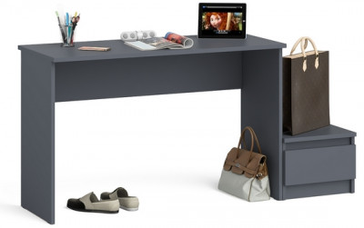 Мори письменный стол МСП1200.1 + Тумба ТМП400.1, графит