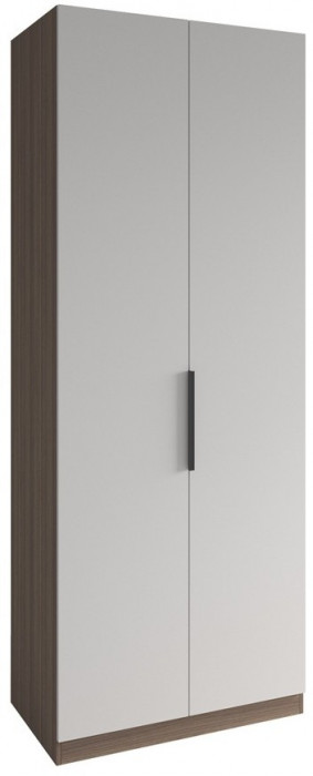 МС Роза Шкаф 900 Базовая комплектация, Ройс+ ручка скоба 1 шт., Орех Франклин карамель/Пудра скин