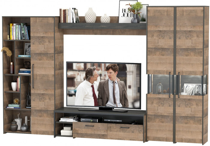 Трувор Гостиная 033, дуб гранж песочный/интра