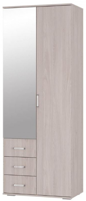 "Белла" шкаф 2-х створчатый (800х2120х470) венге/ясень белый