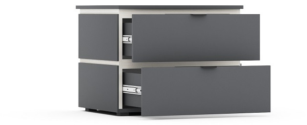 Модульная спальня "Ривьера" - Ясень снежный/Графит